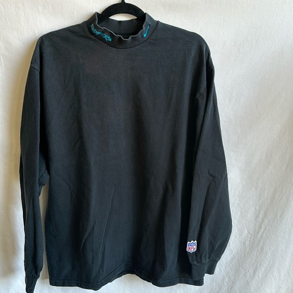 Nike Carolina Panthers black long sleeve mock turtleneck, size L - Picture 1 of 8